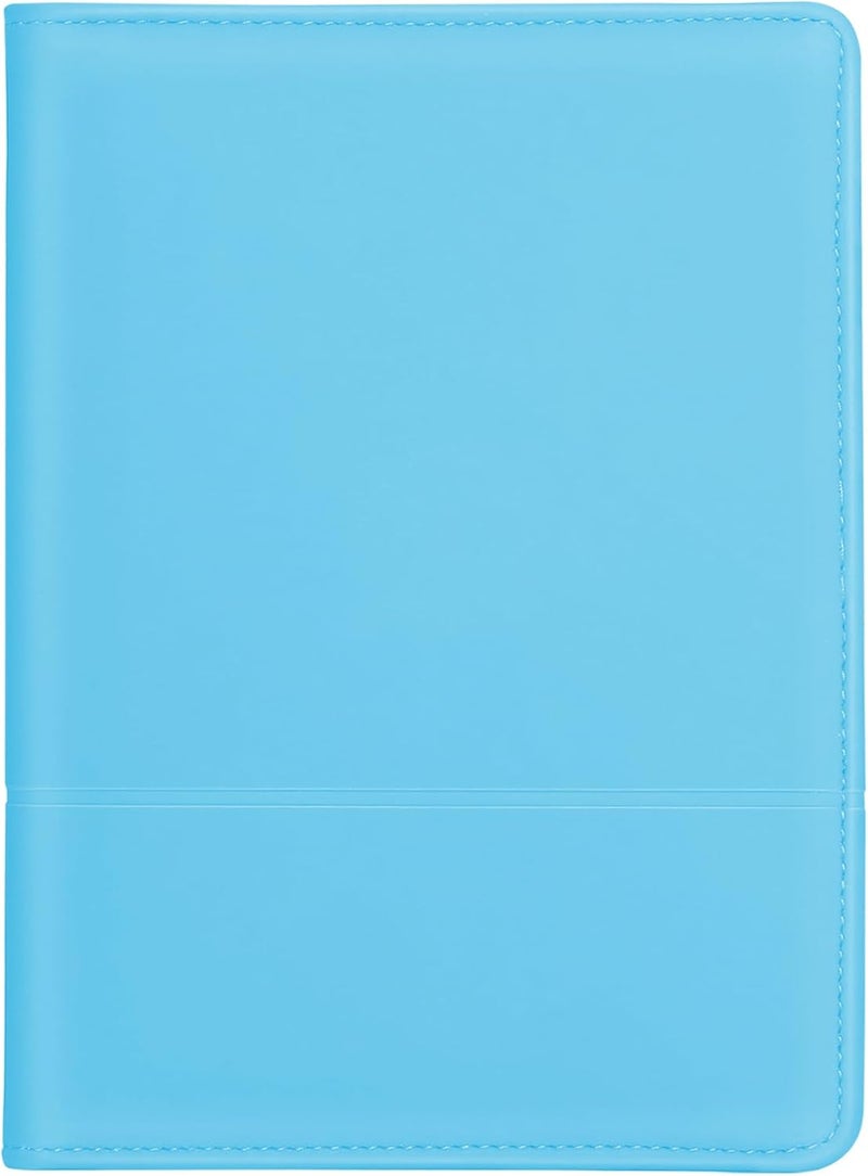 Gorbado Padfolio/Portfolio Binder, Mini Padfolio Portfolio Binder 5 x 8 Legal Writing Pad, A5 Document Organizer Folder for Men Women, Light Blue - Image 2